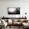 Wall-mounted 65 inch TV displaying crisp 4K visuals in a modern living room