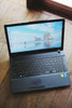 a laptop with a keyboard