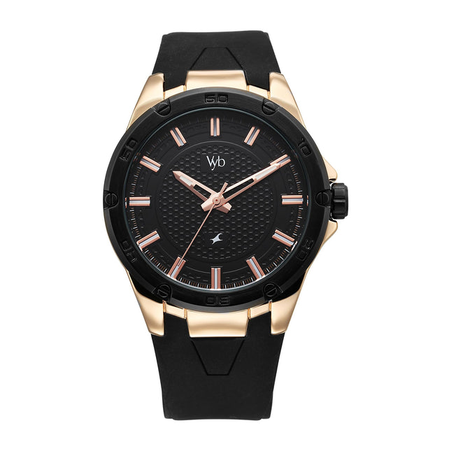 Fastrack Vyb Challenger Quartz Analog Black Dial Watch for Men
