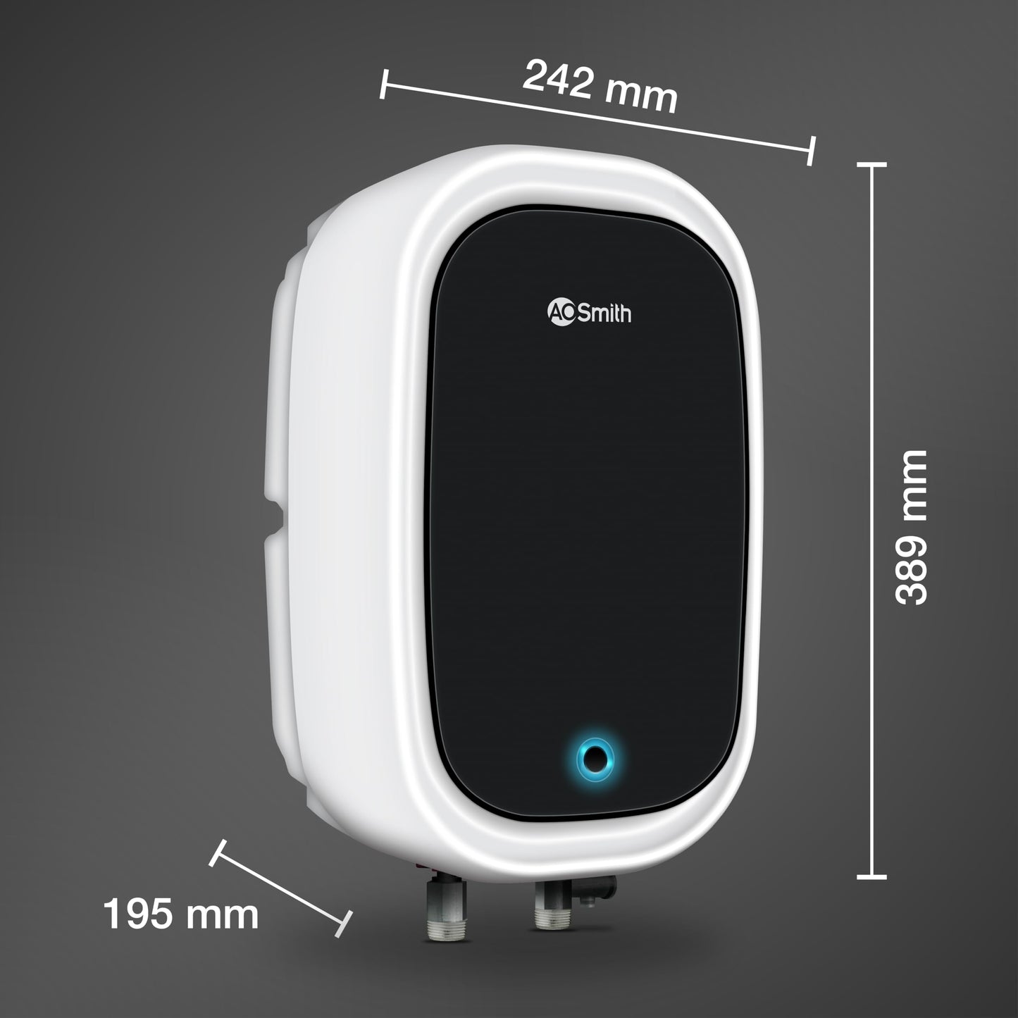AO Smith EWS-5 White Instant Geyser 5 Litre With 3kW Express Heating | High Rise Building Bathroom & Kitchen geyser | UL Rated Wiring & Pressure Relief Valve For Ultimate Safety | 5 Year Tank Warranty