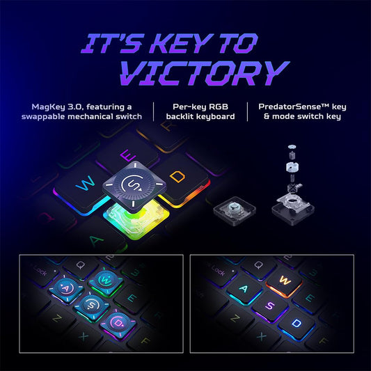 Acer Predator Helios 16 AI Gaming Laptop 14th Gen Intel Core i9 Processor (32 GB RAM/1 TB SSD/NVIDIA GeForce RTX 4080/240Hz/Wifi 7/Win11 Home) PH16-72 with 40.64 cm (16") WQXGA IPS Display, 2.65 KG