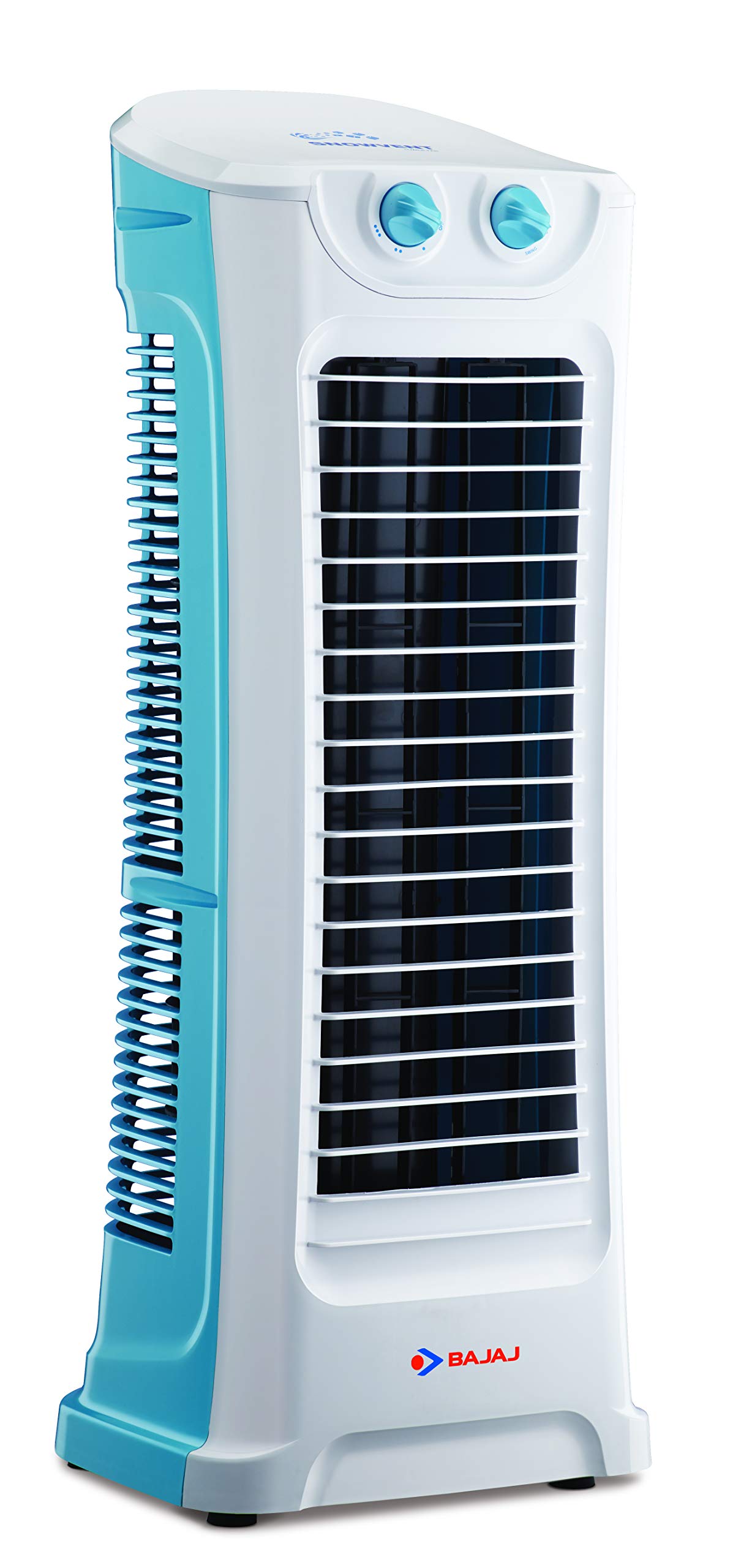 Bajaj Snowvent Tower Fan For Home| Lightweight Portable Tower AC| Tough Blower With 3 Speed Control| Cooler for home| High Air Throw with Swing Control|1- Year Warranty By Bajaj|Blue-Turquoise|1200 mm