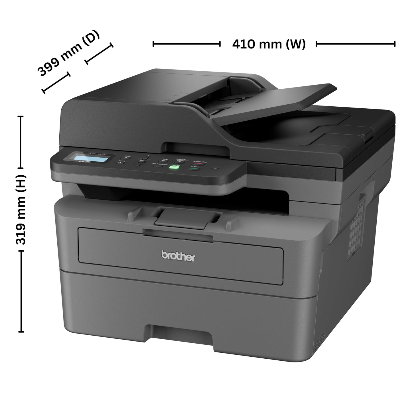 Brother DCP-L2640DW New Launch Auto Duplex Laser Printers, 34 PPM, Print Scan Copy, LCD Display, ADF, 256MB Memory(WiFi Direct LAN USB), 250 Sheet Tray, 2 in 1 (ID) Copy Button,Free Installation,Black