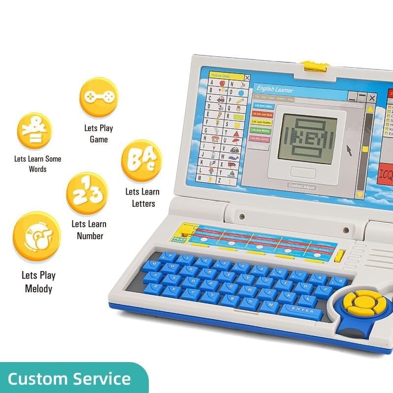 Cable World® Educational Laptop Computer Toy for Kids Above 3 Years - 20 Fun Activity Learning Machine, Now Learn Letter, Words, Games, Mathematics, Music, Logic, Memory Tool