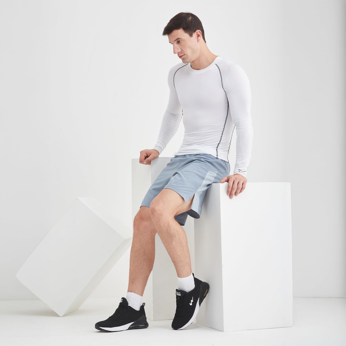 Campus Men's North Plus BLK Running Shoe-7 Kids UK (11G-677)