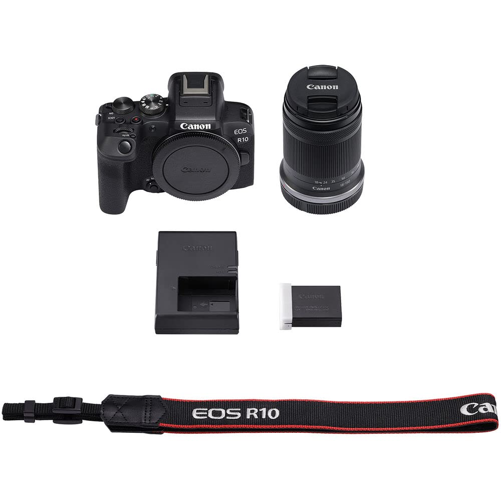 Canon EOS R10 24.2MP RF-S18-150 F/3.5-6.3 IS STM Mirrorless Camera (APS-C Sendor, 4K UHD Video) for Wedding & Content Creators - Black