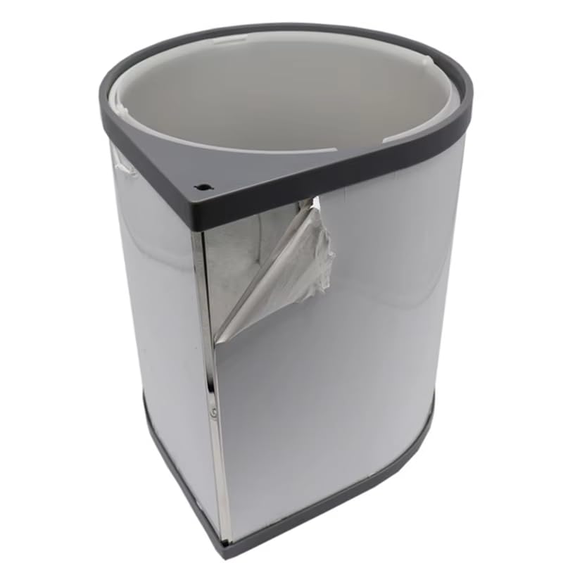 DBR Stainless Steel Auto Lid Pedal Dustbin/Garbage Bin with (9 LTR .) Silver & Black, Modular Kitchen Hardware & Accessories