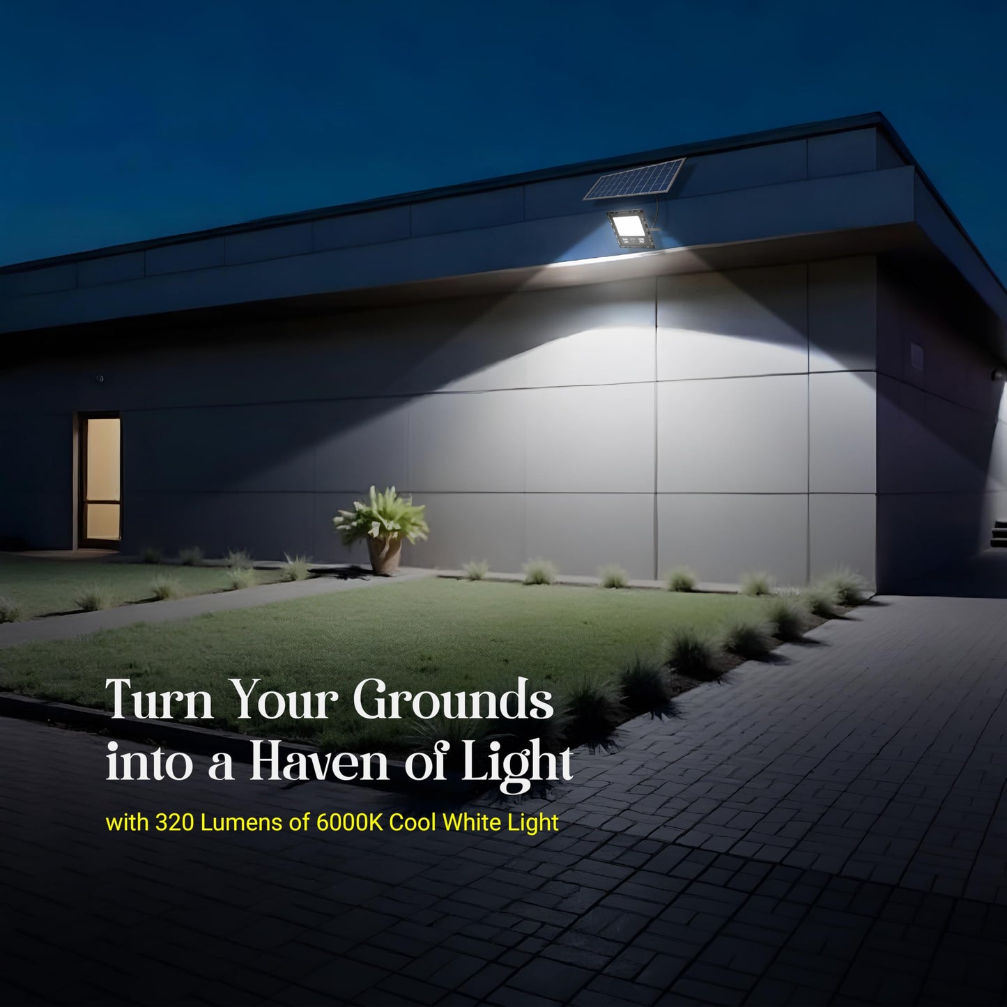 DYLECT® Eco Solar Flood Light for Shop Board 50W to 70W, Long 10Hr Runtime, IP65 Waterproof | Solar Flood Light for Outdoor Garden, Home, Shop, Security, Parking with Wireless Remote (Cool White)