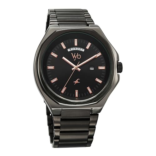 Fastrack Vyb Orion Quartz Analog Black Dial Watch for Men