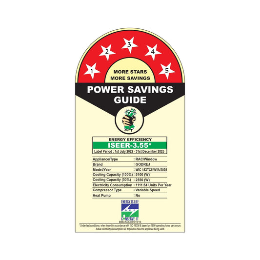 Godrej 1.5 Ton 5 Star 5-In-1 Convertible Cooling, Heavy Duty Cooling At 52°C, I-Sense Technology, Self Clean, Smart Diagnosis, Inverter Window AC (Copper, 2025 Model, AC 1.5T WIC 18XTC5 WYA, White)