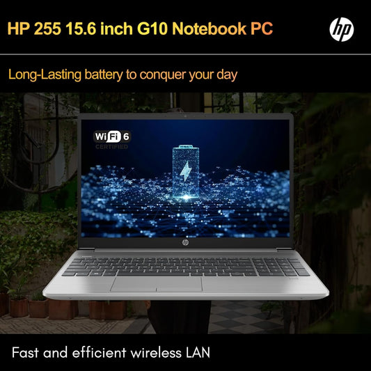 HP 255 G10 Laptop for Home or Work, 16GB RAM, 512GB SSD, 15.6" Full HD, Ryzen 3 7330U (Beat Intel i5-1135G7), HDMI, USB-C, Windows 11 Pro, Business and Fun Ready