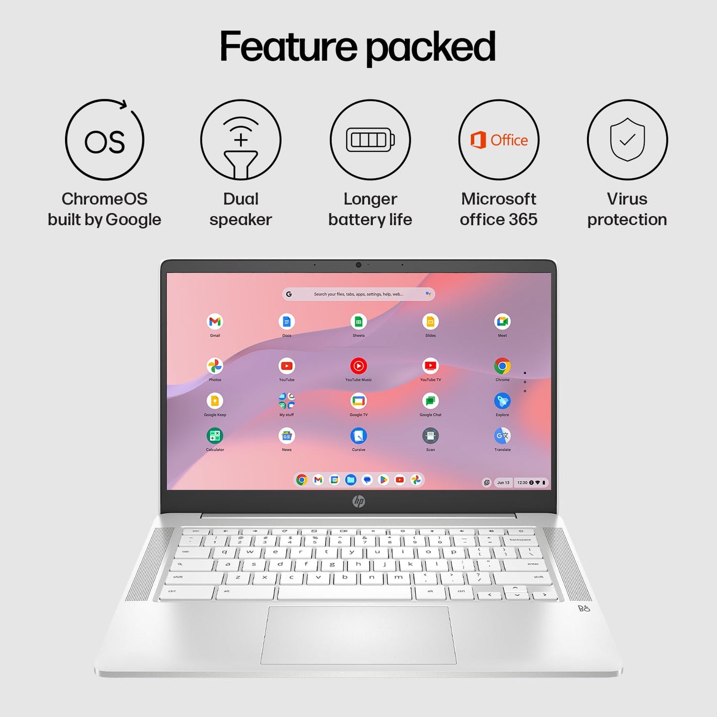 HP Chromebook X360,Intel Celeron N4120,14-Inch (35.6 Cm),Hd,4Gb Lpddr4,64Gb Emmc,Intel Uhd Graphics,Thin&Light,Dual Speakers,Brightview Display (Chrome 64,White,1.49 Kg),Ca0505Tu,Chrome OS
