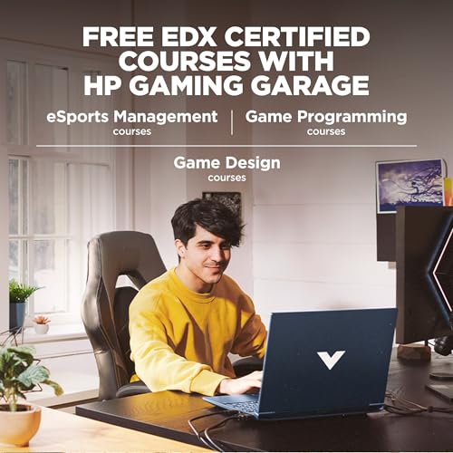 HP Victus, 12th Gen Intel Core i5-12450H, 4GB NVIDIA GeForce RTX 3050 Gaming Laptop (16GB RAM, 1TB SSD) 144Hz, IPS 15.6"/39.6cm, Win 11, MS Office 2021, Blue, 2.3Kg, Enhanced Cooling, fa1388TX