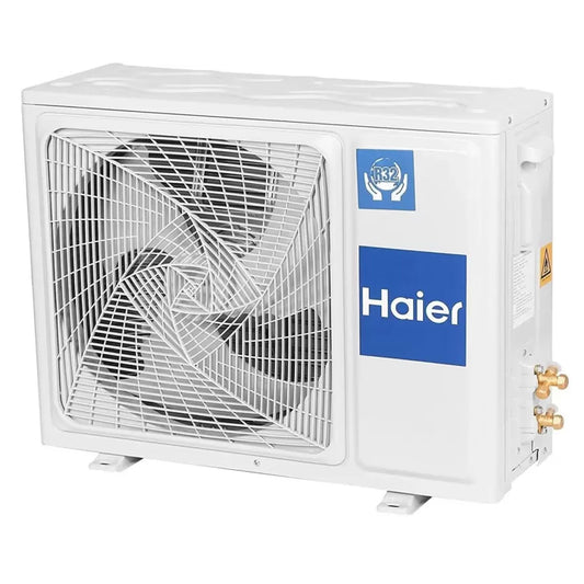 Haier 1.5 Ton 3 Star Triple Inverter Smart Split AC (5125 Watts, Copper, Wi-Fi, 4-Way Swing, 7 in 1 Convertible, Frost Self Clean, HD Filter, Cools at 60°C - HSU18K-PYFR3BN-INV, White)