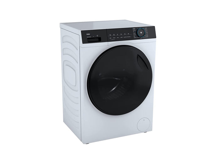 Haier 8 kg 5 Star Powered by AI-DBT with PuriSteam, 525mm Super Drum Fully Automatic Front Load Washing Machine (HW80-IM12929C, Inverter with In-Built Heater, White)