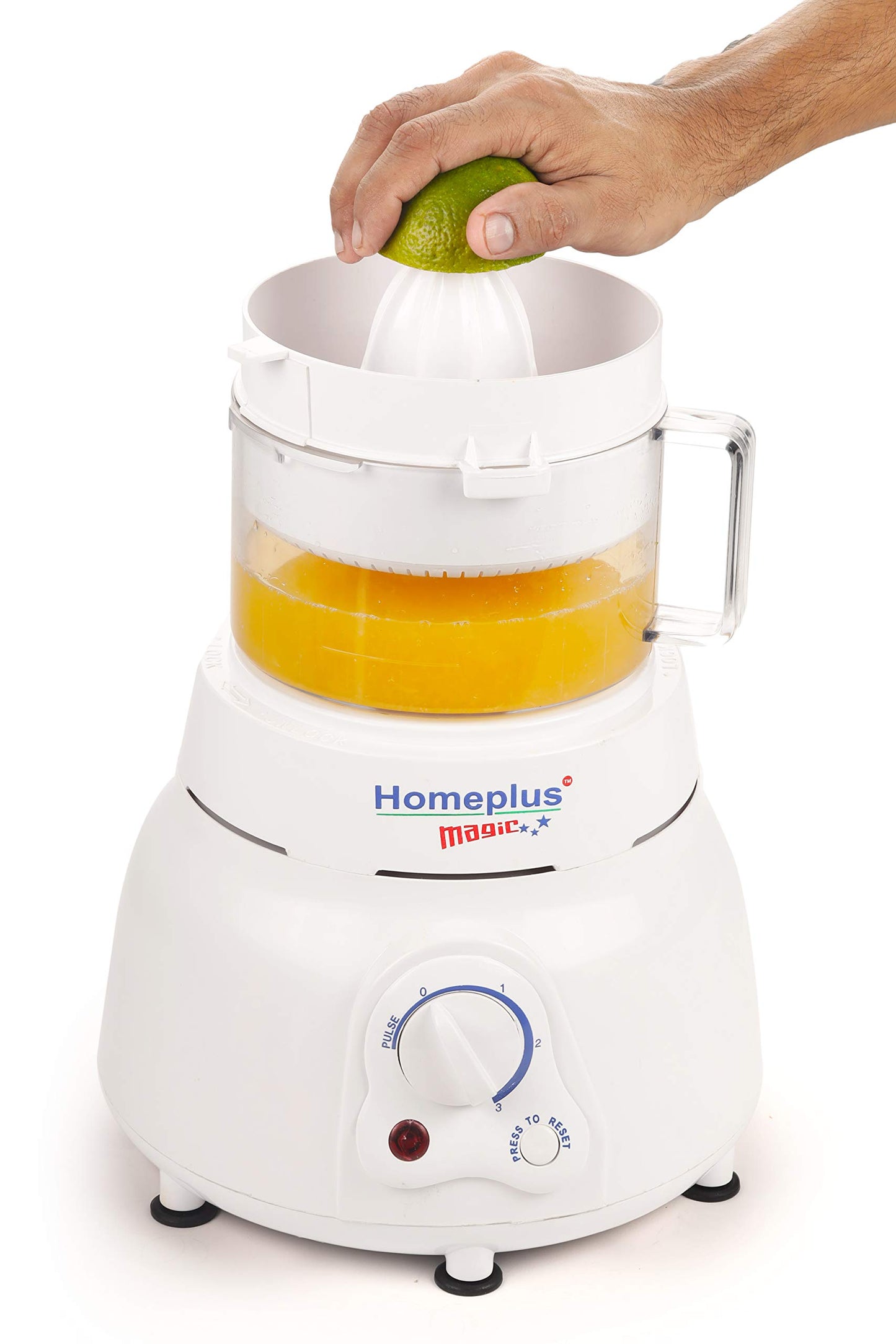 Home Plus Magic 400 Watts Atta Kneader | Food Processor | Cirtus Juicer | Vegetable Chopper | Whisker (White)