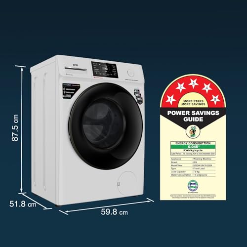IFB 7 Kg 5 Star Powered by AI with 9 Swirl Wash, WiFi, Fully Automatic Front Load Washing Machine (SERENA GXN 7012, Steam Refresh Program with Eco Inverter, Grey)