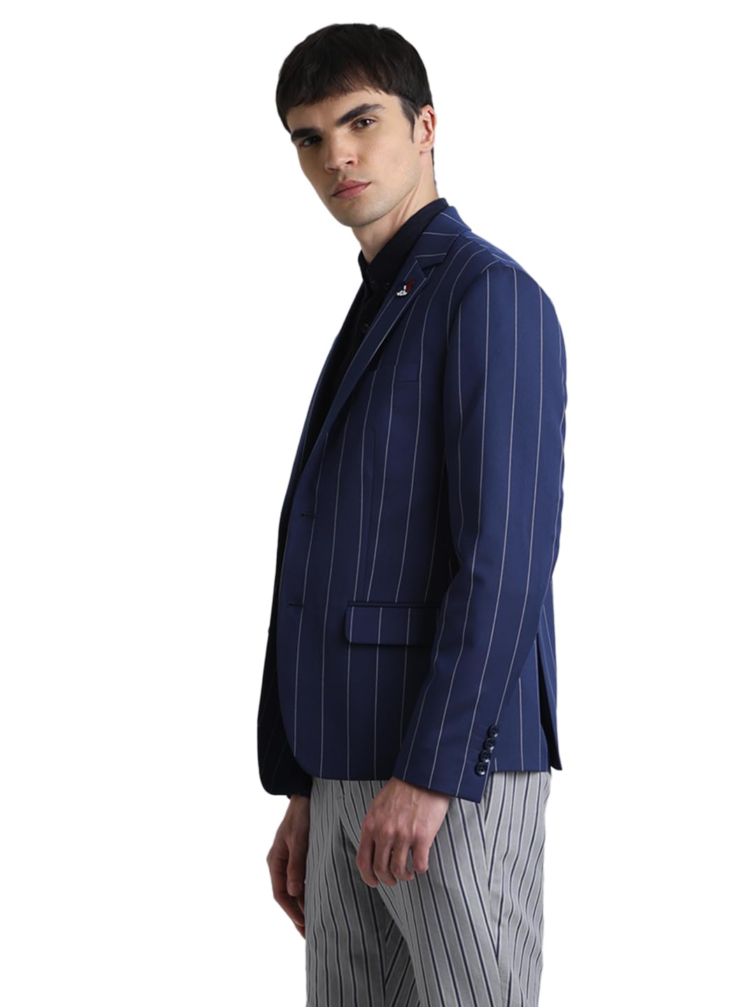 JACK & JONES Mens Blue Slim Fit Blazer