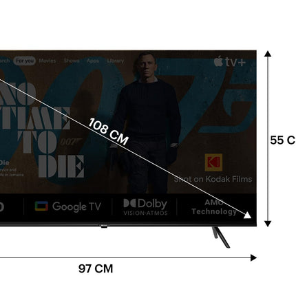Kodak 108 cm (43 inches) 4K Ultra HD Smart QLED TV 43MT5055 (Black)