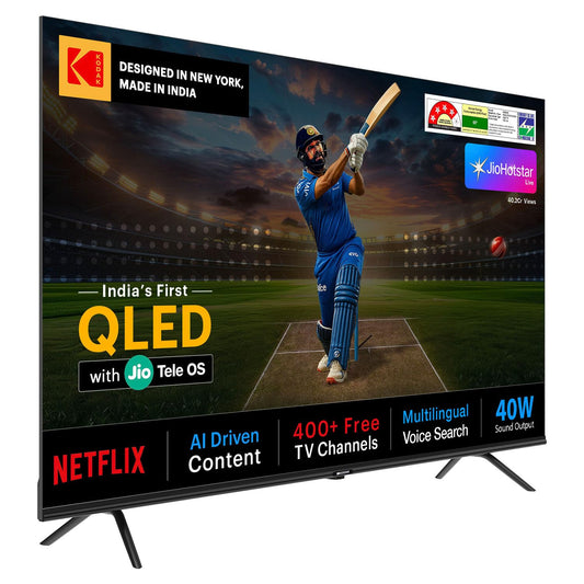 Kodak 108 cm (43 inches) JioTele Series QLED TV KQ43JTV0010 (Black)
