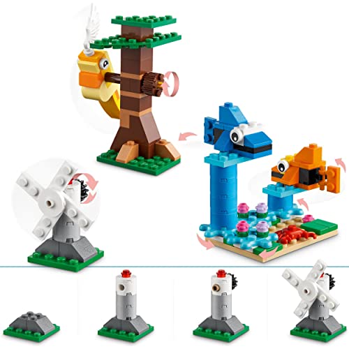 LEGO Classic Bricks&Functions 11019 Kids' Building Kit (500 Pcs),Multicolor