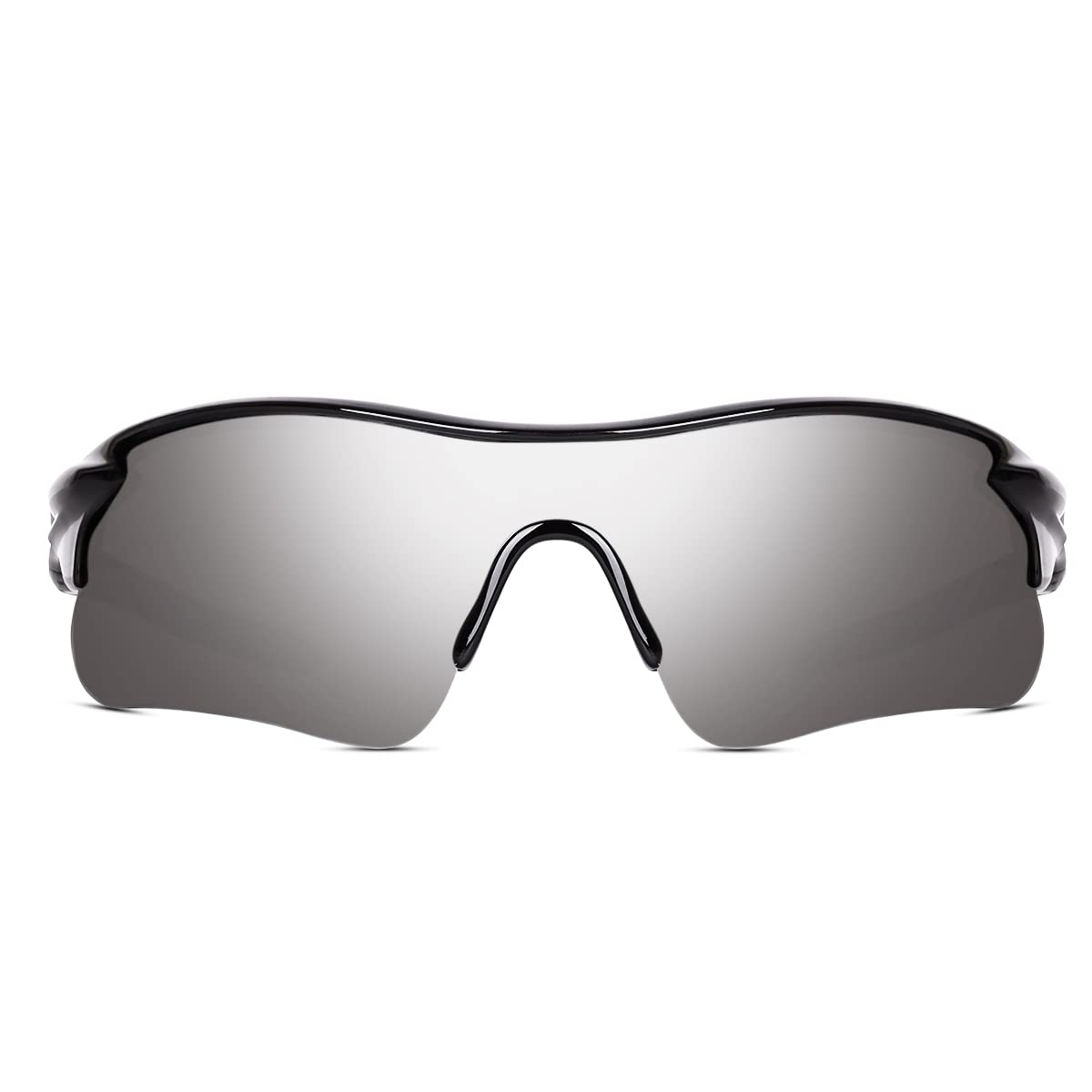 Legend Eyewear Sports Sunglasses for Men Women Youth Cricket Baseball Fishing Cycling Running Golf Motorcycle Tac Glasses UV400 (Grey Black)