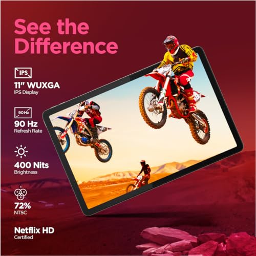 Lenovo Tab M11 | Wi-Fi+ 4G (LTE) Connectivity| 4 GB RAM, 128 GB ROM|11 Inch Screen| 90 Hz, 72% NTSC, FHD Display| Quad Speakers with Dolby Atmos|Octa-Core Processor |13 MP Rear Camera