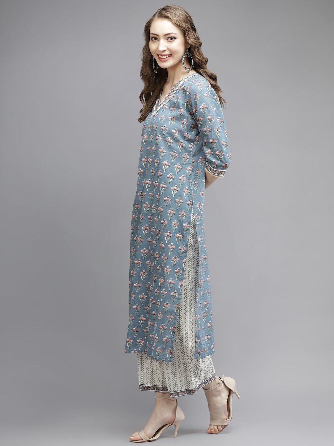 Libas Women's Cotton Kurta Sets (20128O_Multicoloured