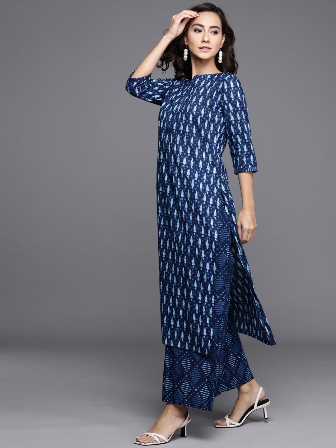 Libas Women's Cotton Kurta Sets (20161O_Blue