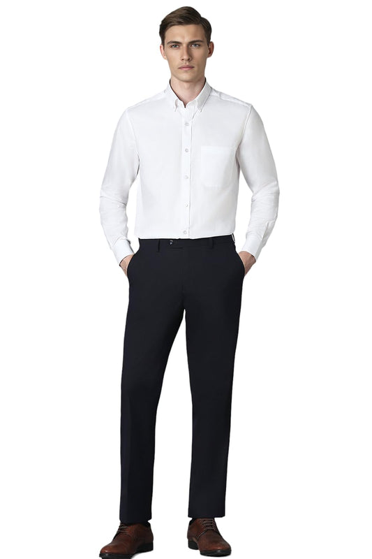 Louis Philippe Cotton Men's Classic Fit Shirt (LPSFMCLPG89904_White, 42