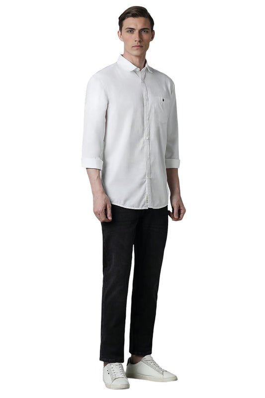 Louis Philippe Men's Slim Fit Shirt (LRSFNSLPV93180_White