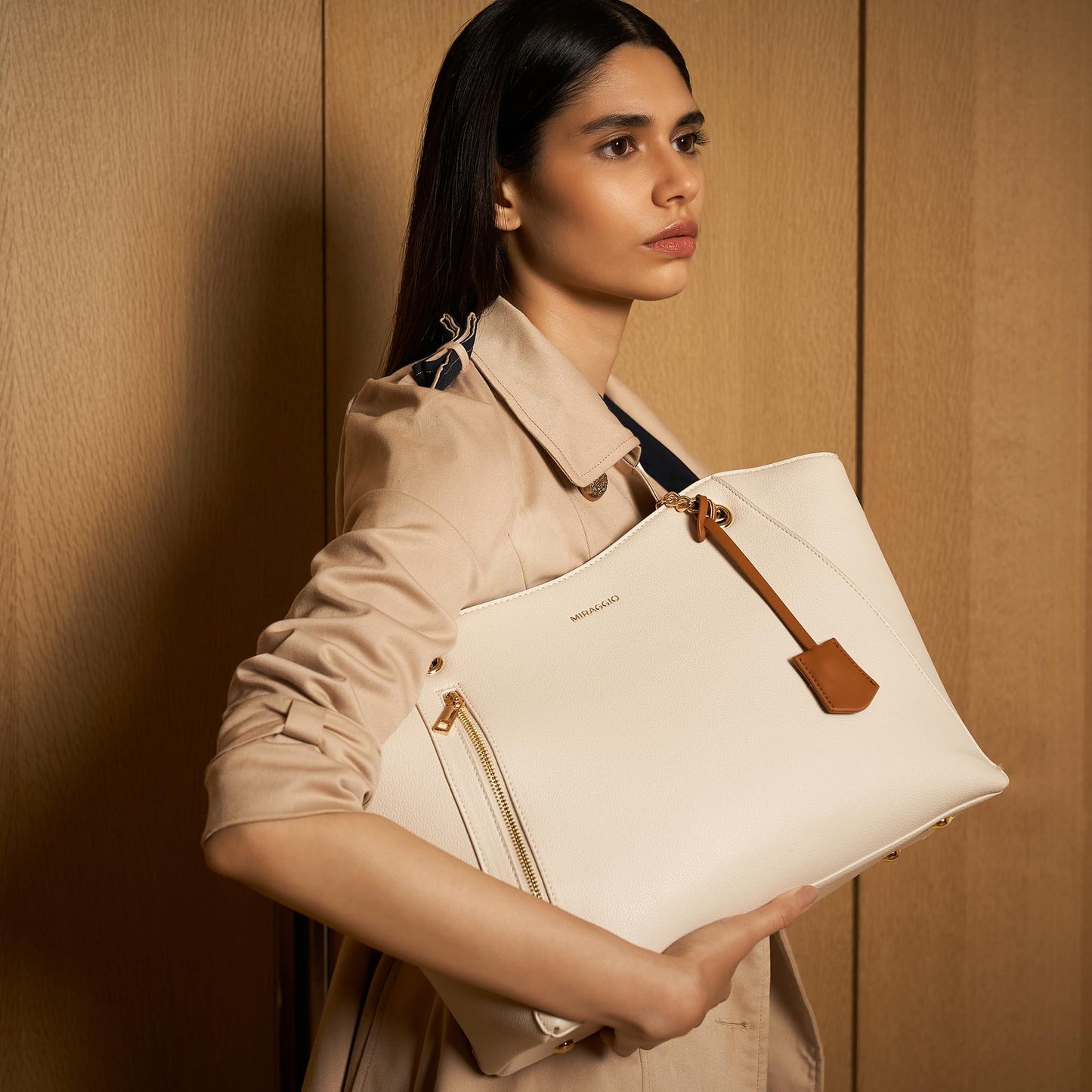 Miraggio Womens Dakota Tote Bag (Ivory)