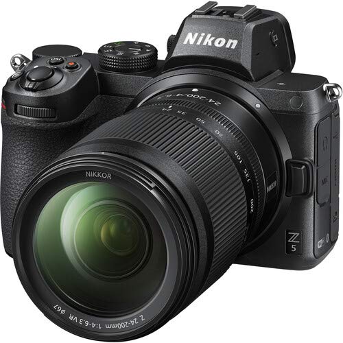 Nikon Z5 DSLR Camera Lens Kit 24-200 with Additional Battery, Optical Zoom (Black)