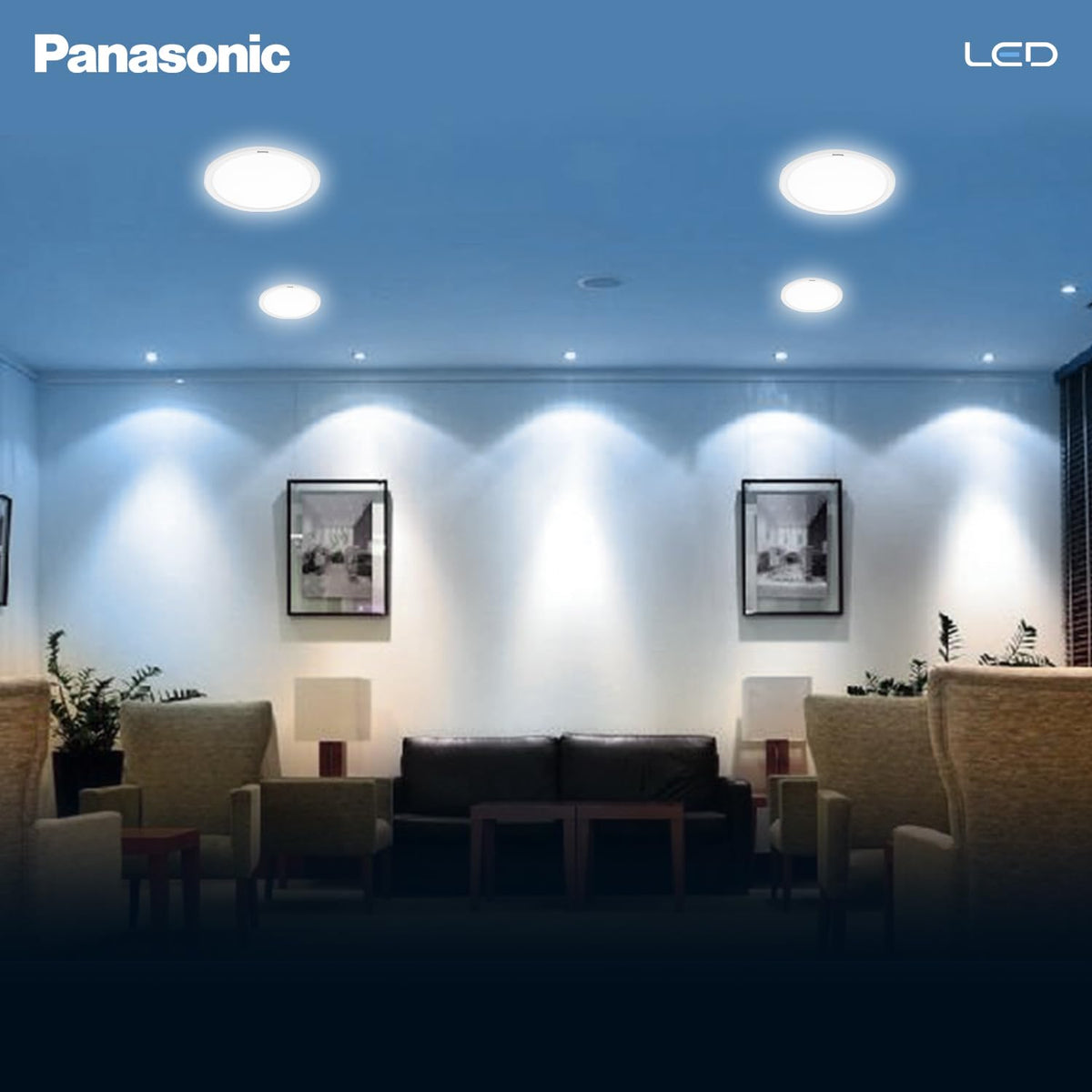 Panasonic 15 Watt LED PC Downlighter, Round False Ceiling Downlight for Home, Office with Cutout 150mm, Cool White Ceiling Downlight (PDLM01157R3)