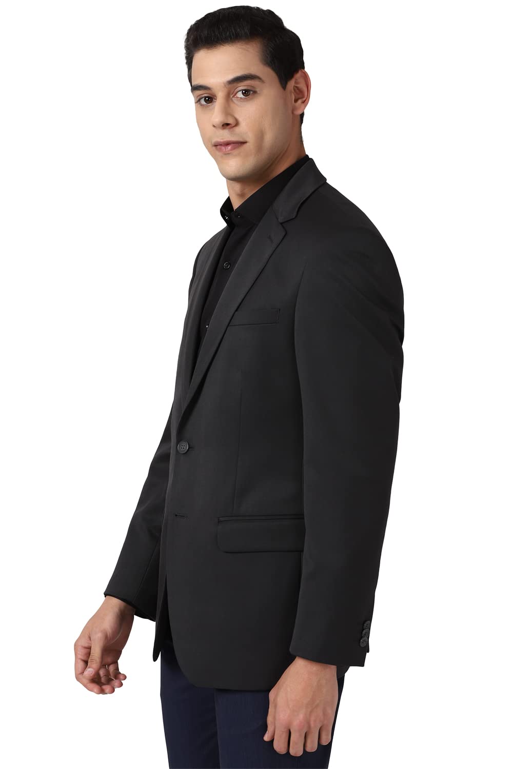 Peter England Men's Regular Blazer (Pebzotlby15203_Charcoal_40, Formal Blazer)