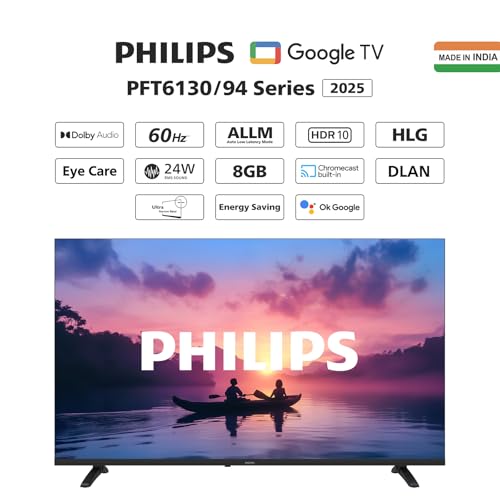 Philips 109 cm (43 inches) 6100 Series Frameless Full HD Smart LED Google TV 43PFT6130/94