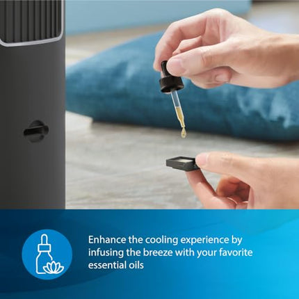 Philips CX 5535/11 High Performance Bladeless Technology Tower Fan with Touchscreen Panel and Remote Control, Quiet Operation, Low Power Consumption and Lightweight Portable Body.