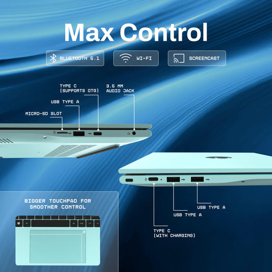 Primebook 2 Max 2025 (New Launch) | 8GB RAM, 256GB UFS Storage | 15.6-Inch Full HD IPS Display | 12hrs Battery | MediaTek Helio G99 | Android 15 (PrimeOS 3.0) | Backlit Keyboard | in-Built AI | Aqua