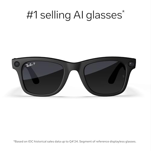 Ray-Ban | Meta Wayfarer (Gen 1) Large - Matte Black, Polarised Gradient Graphite Lenses