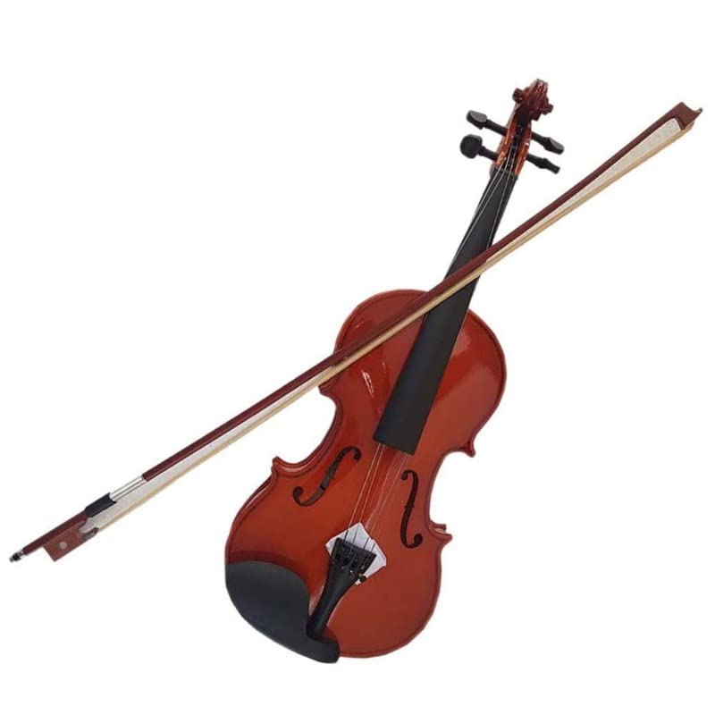 SALABLEZ Vivaldi Acoustic Violin Full Size with Bow, Rosin, Carrying Hard Case,Instrument for Beginners, Adults, Boys, Girls, Children, Kids (4/4,Brown)