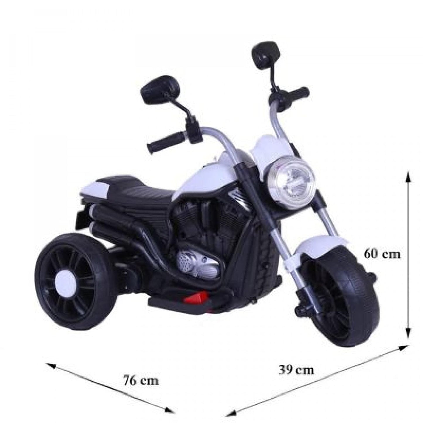 SHAKYA WORLD 3 Wheel Roadstar Bike Rechargeable Battery Operated Ride On Bike for Kids,1 to 4 Years with Foot Accelerator, White