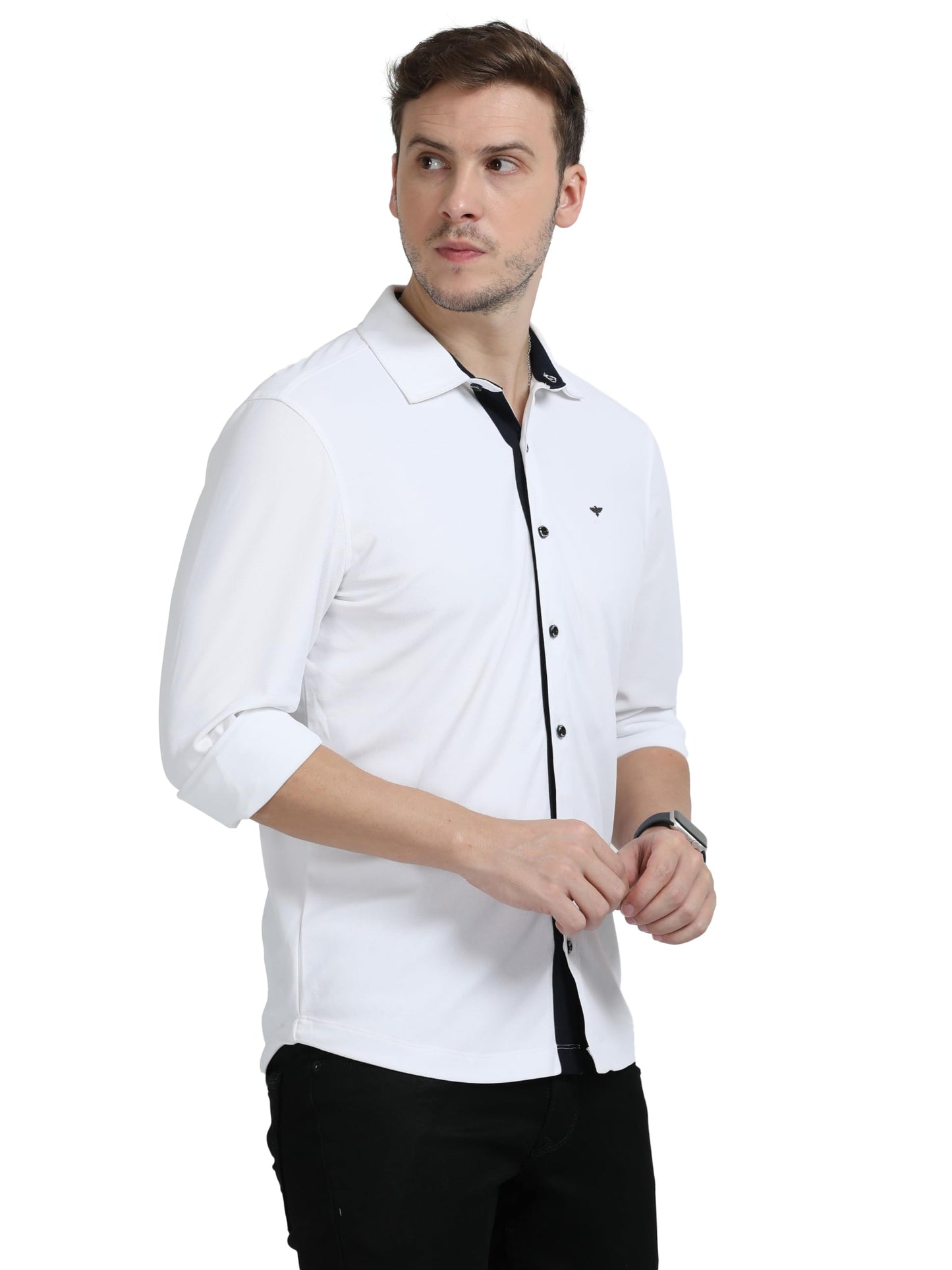 STELLERS Men's Premium Full Sleeve Shirt | Feather Touch Feel| Regular Fit| Odour Resistant| Anti-Static| Wrinkle Free| Quick Dry | Stretchable| Lightweight| Sweat-Proof White