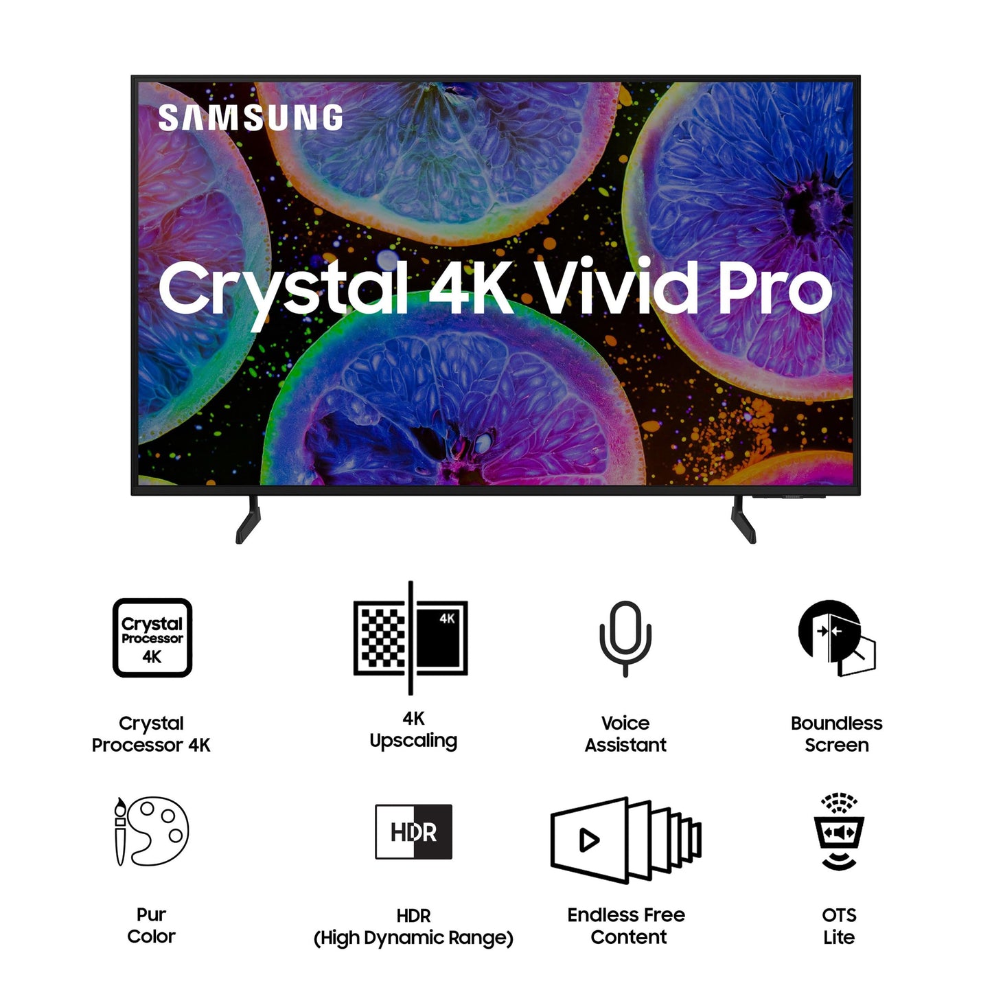 Samsung 163 cm (65 inches) D Series Brighter Crystal 4K Vivid Pro Ultra HD Smart LED TV UA65DUE77AKLXL (Black)