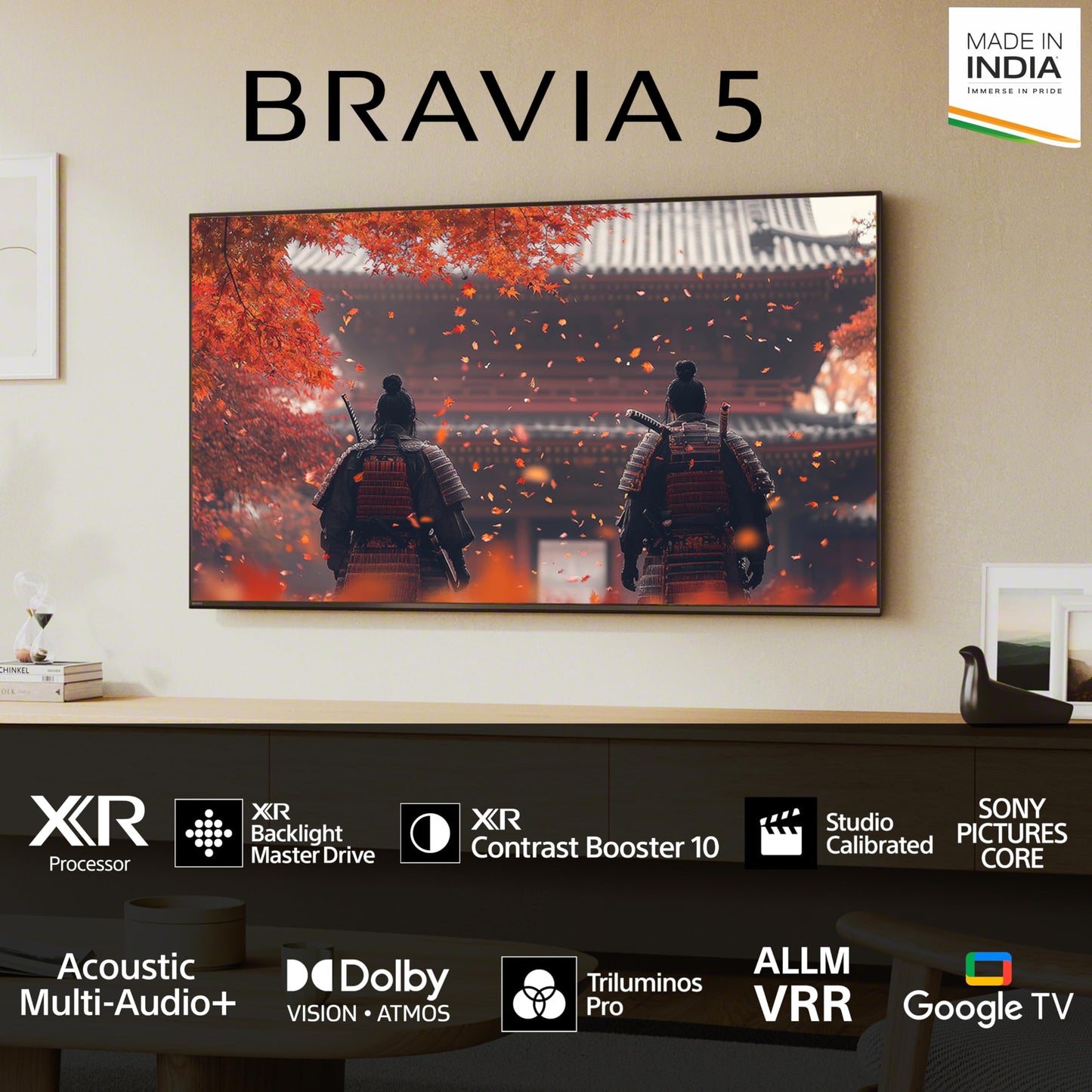 Sony 139 cm (55 inches) BRAVIA 5 4K Ultra HD Smart Mini LED Google TV K-55XR50