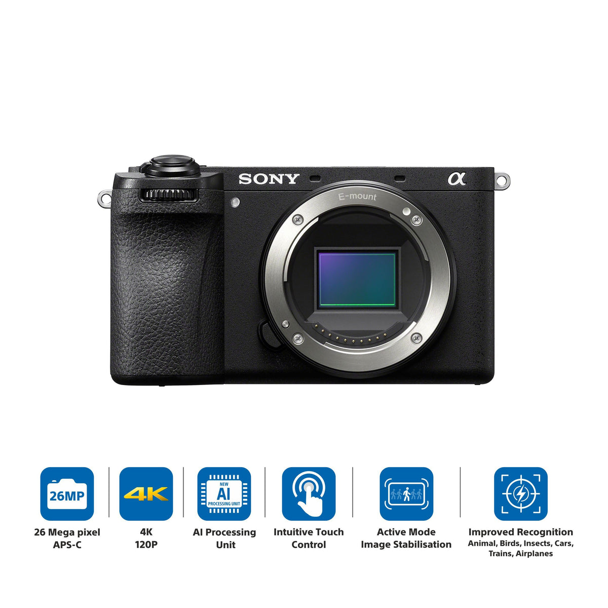 Sony Alpha ILCE-6700 APS-C Interchangeable-Lens Mirrorless Camera (Body Only) | Made for Creators | 26.0 MP | Artificial Intelligence Based Autofocus | 4K 60p Recording - Black