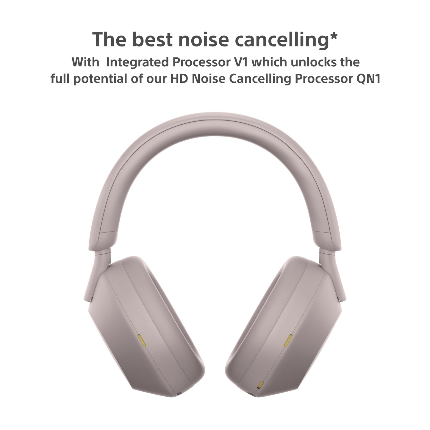 Sony New WH-1000XM5 Best Active Noise Cancelling Wireless Bluetooth Over Ear Headphones with Mic for Clear Calling,Battery Life 30 Hours-Smoky Pink