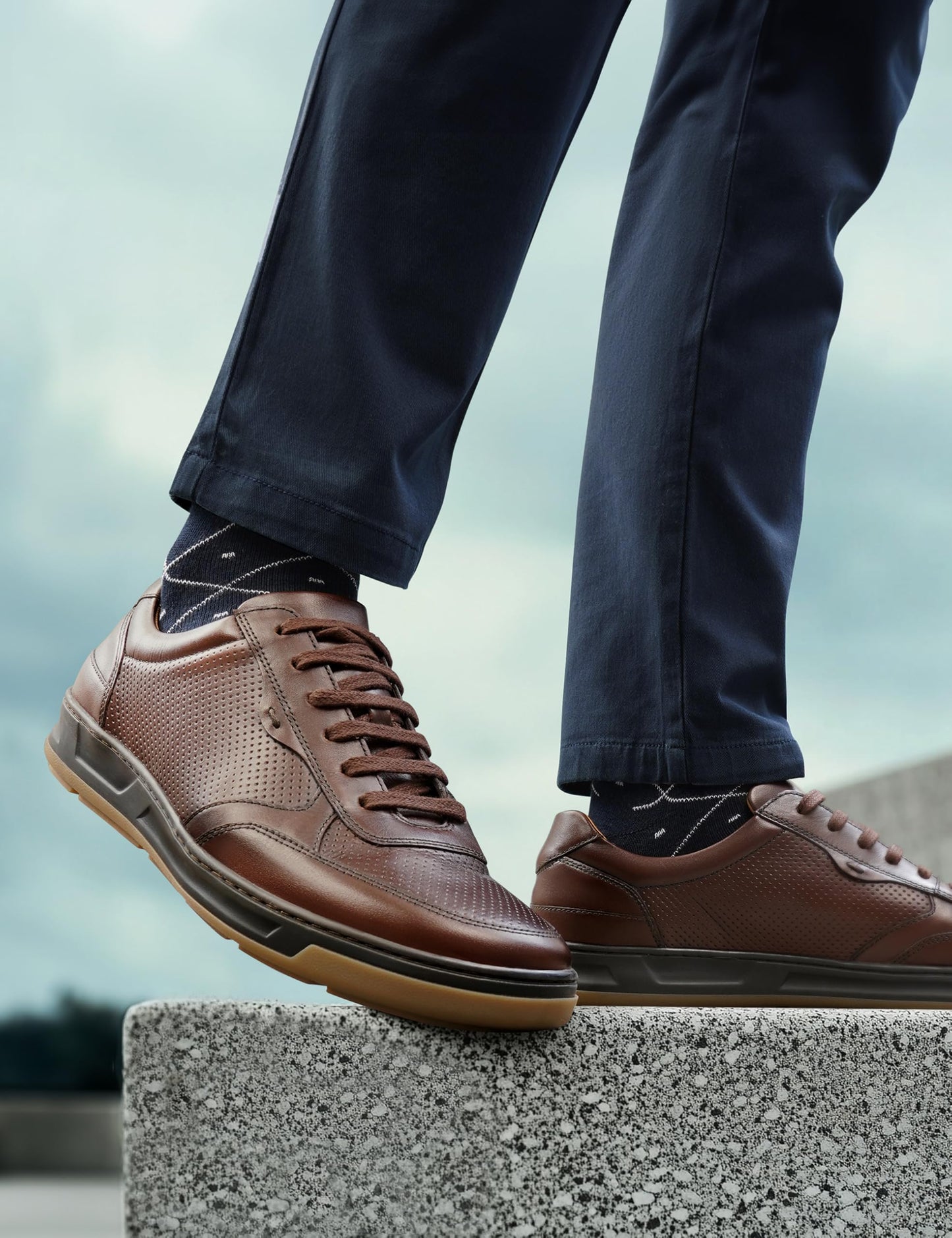 Symbol Premium Men's Smart Casual Lifestyle Brown Leather Sneakers (SP-M-A24-CS-SNK-02)_7