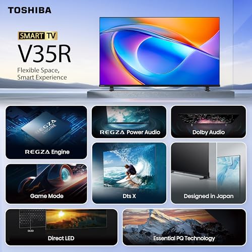 TOSHIBA 80 cm (32 inches) V Series HD Ready Smart LED TV 32V35RP (Black)