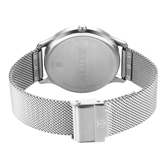 Titan Karishma Quartz Analog Silver Dial Stainless Steel Strap Watch for Men-1825SM09/NT1825SM09