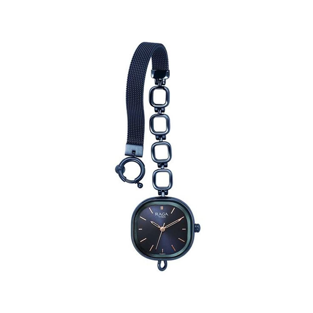 Titan Raga Delight Blue Dial Analog Metal Strap Watch for Women-NS2693QM01